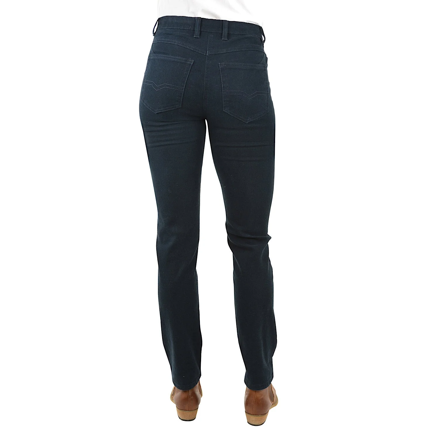 Thomas Cook Women's Coloured Wool Denim Wonder Jean Navy - Image 2