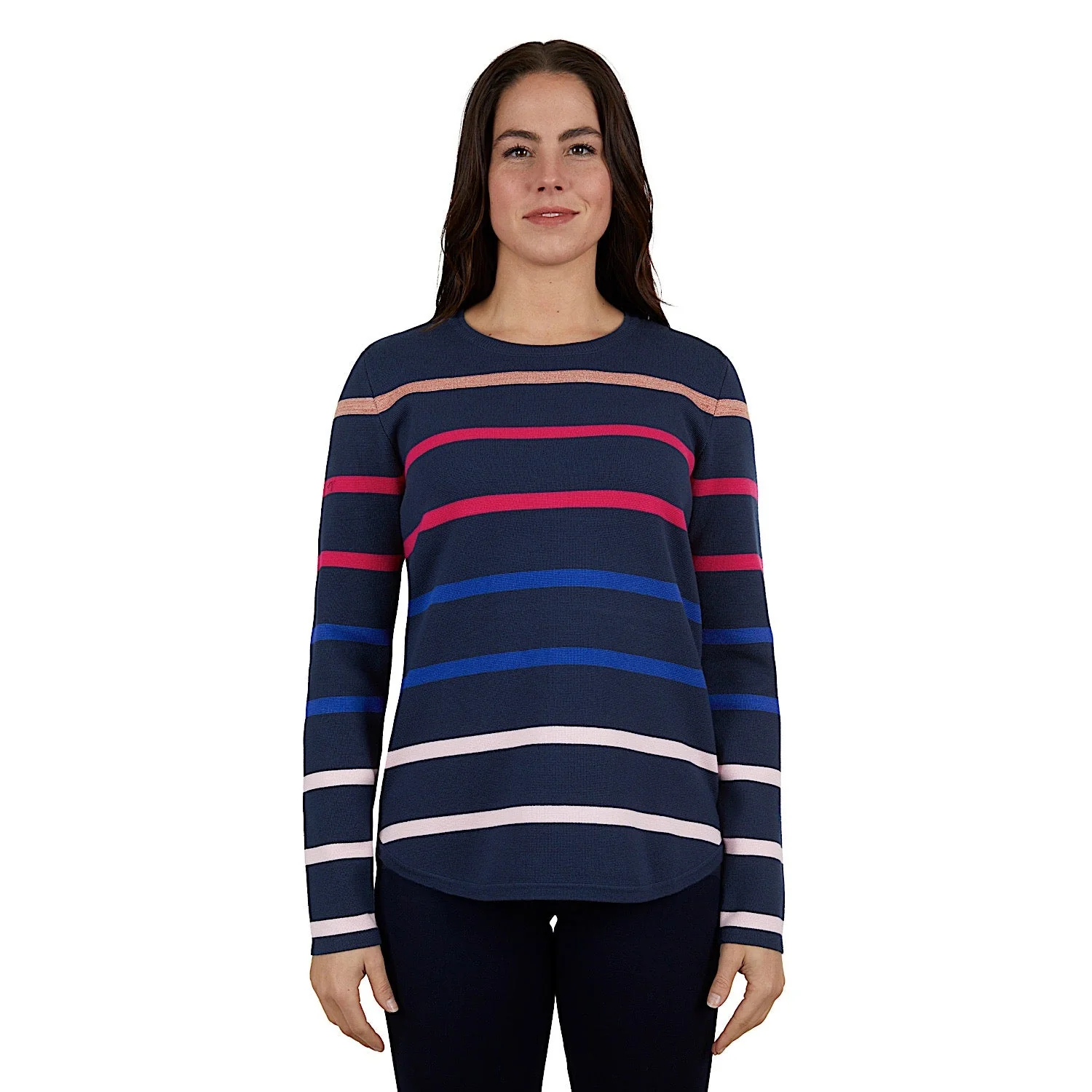 Thomas Cook Women's Evelyn Milano Stripe Knit Jumper - Navy