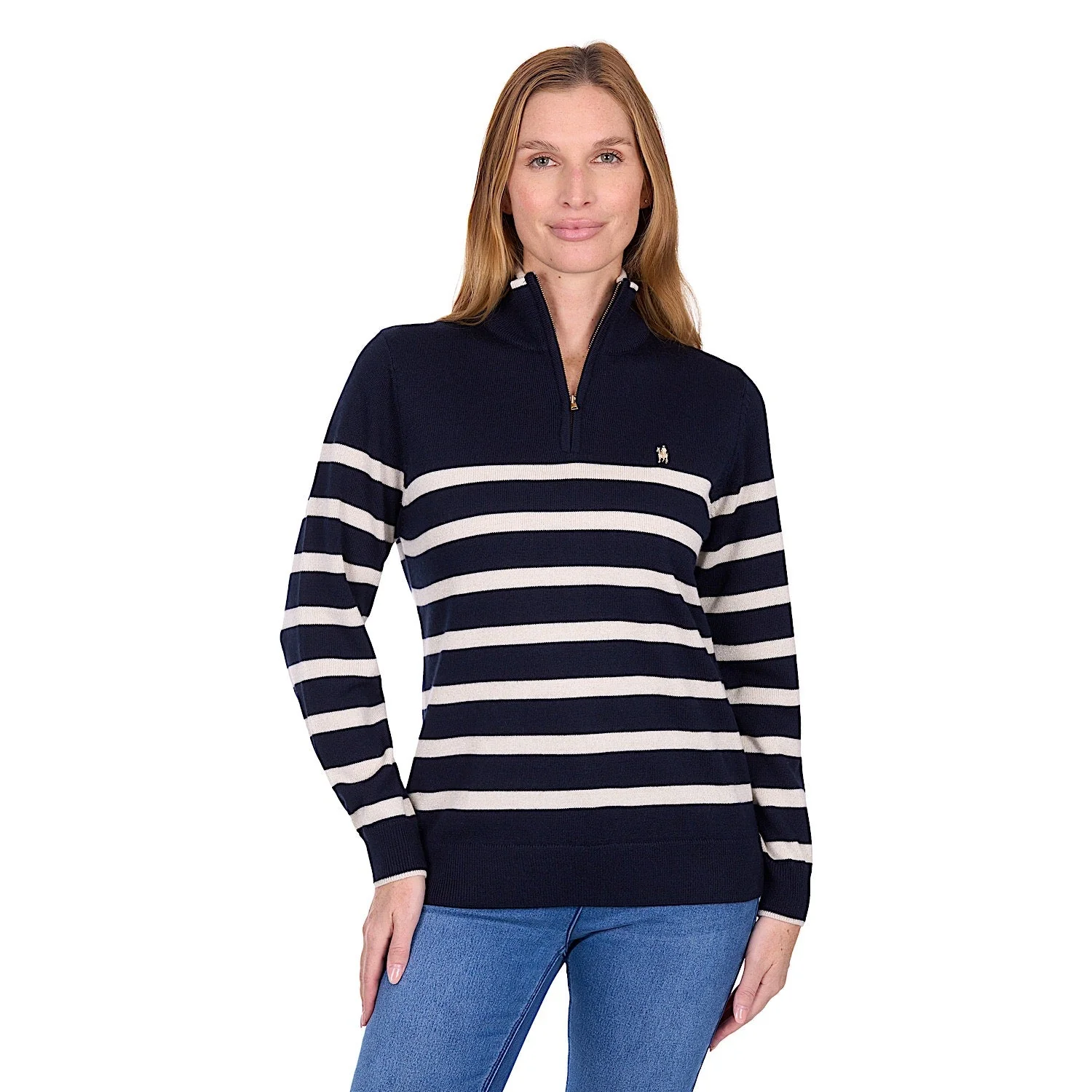 Thomas Cook Women's Jeanette 1/4 Zip Jumper - Navy