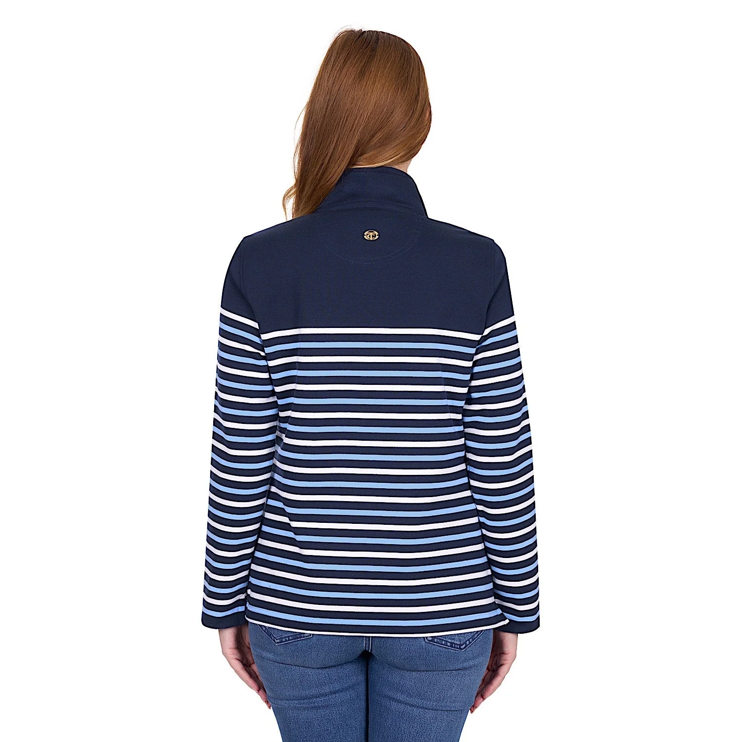 Thomas Cook Women's Lexi 1/4 Zip Rugby - Blue / Navy - Image 3