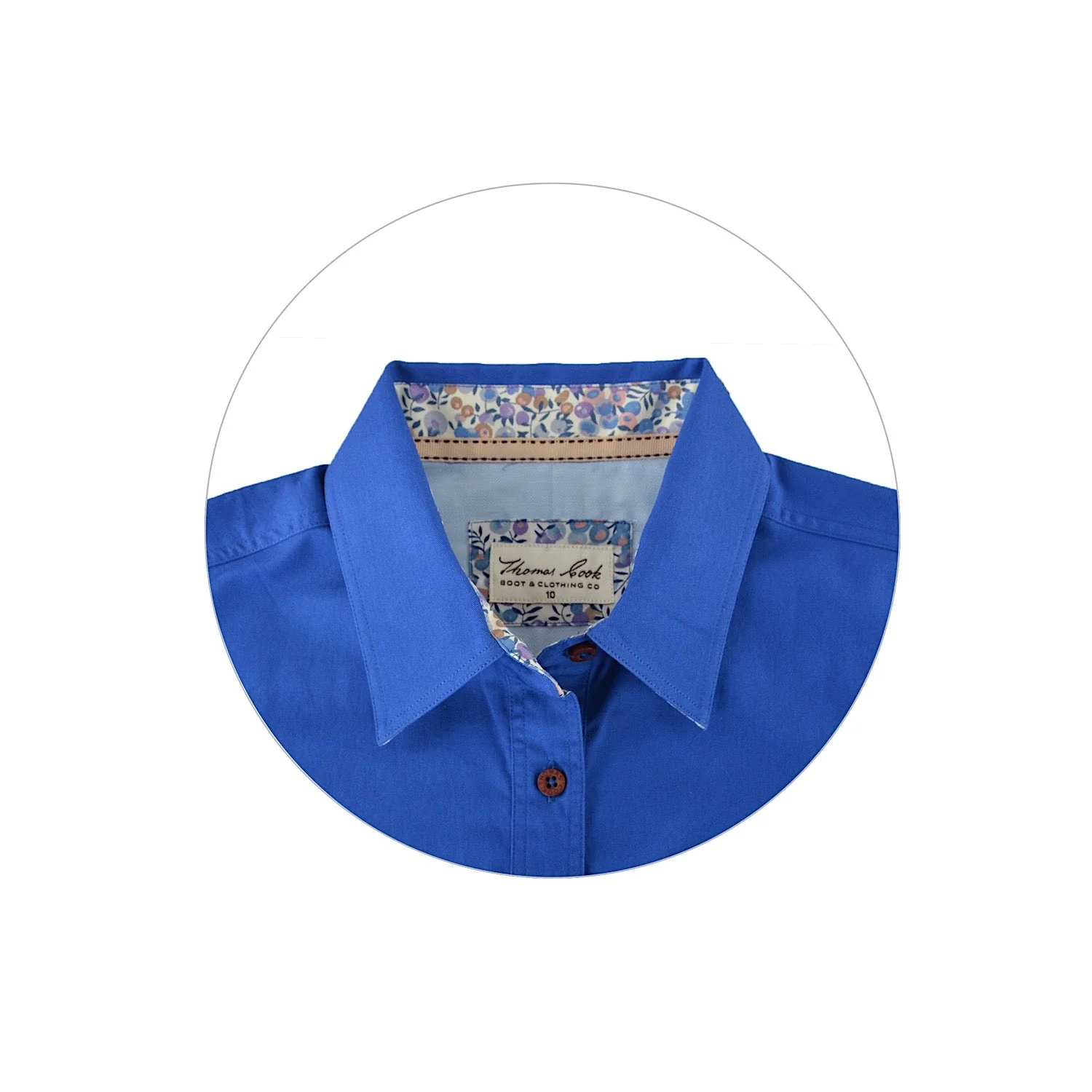 Thomas Cook Women's Light Drill 1/2 Plkt Shirt Dutch Blue - Image 2