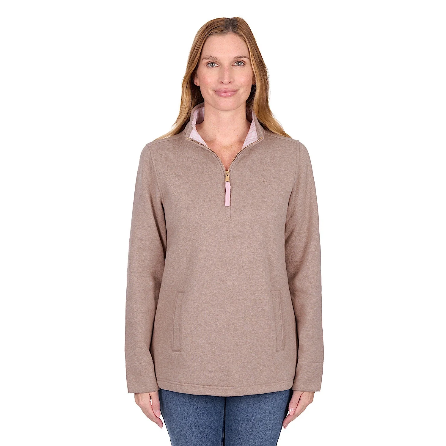 Thomas Cook Women's Lydia 1/4 Zip Rugby - Taupe Marle