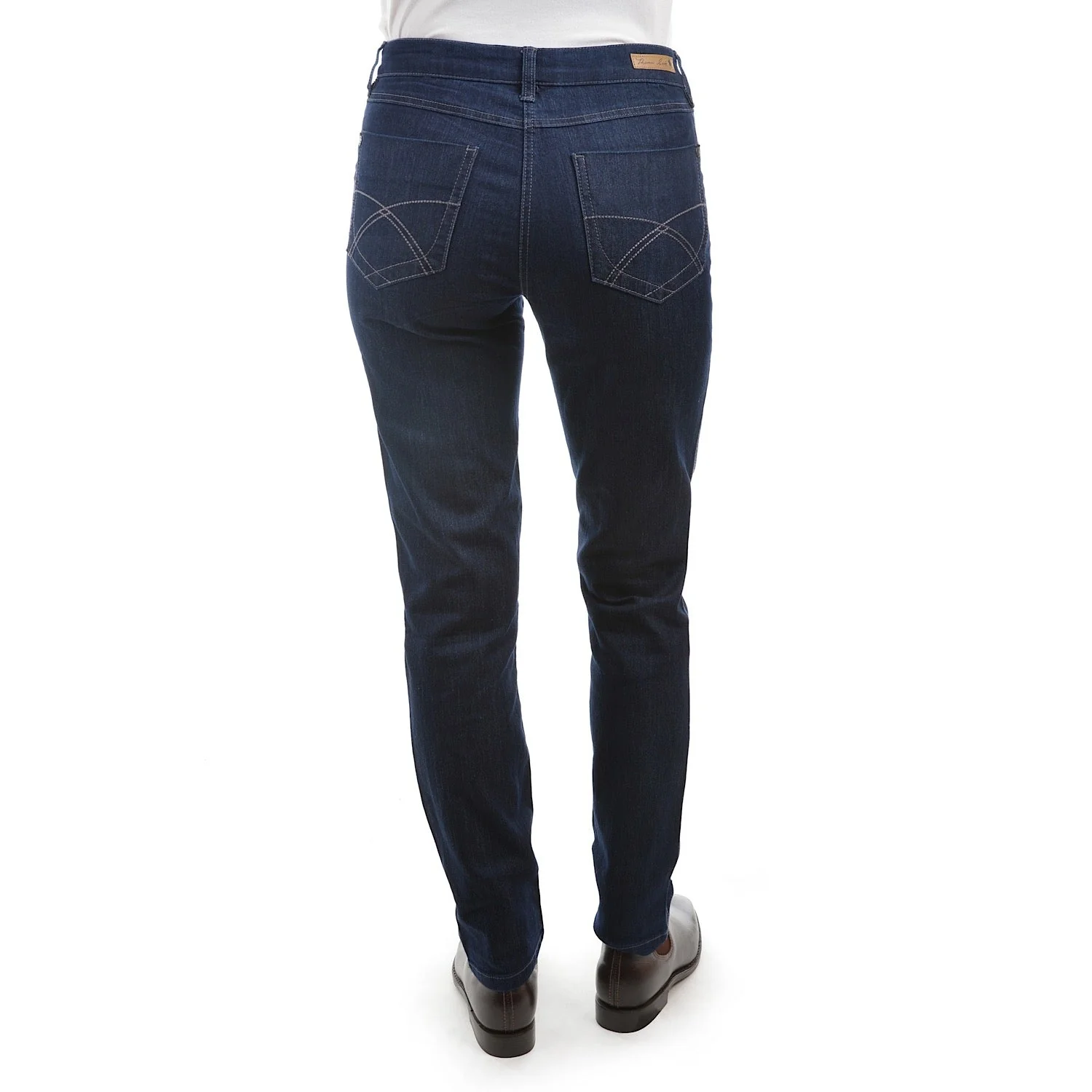 Thomas Cook Women's Lynda Slim Leg Wonder Jean Dark Blue Denim 32" Leg - Image 3