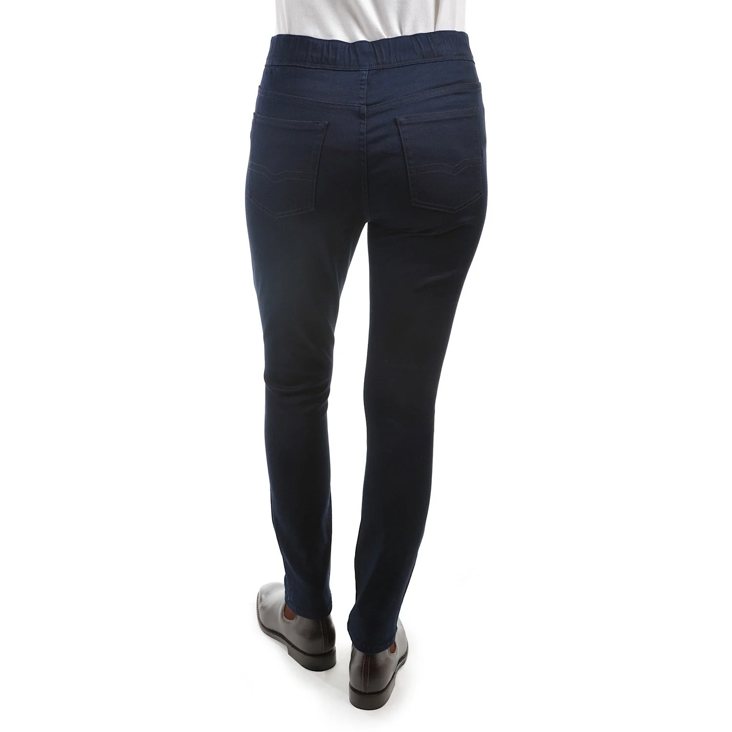 Thomas Cook Womens No Fuss Pull-On Slim Leg Jean Avoca Wash 30" Leg - Image 3