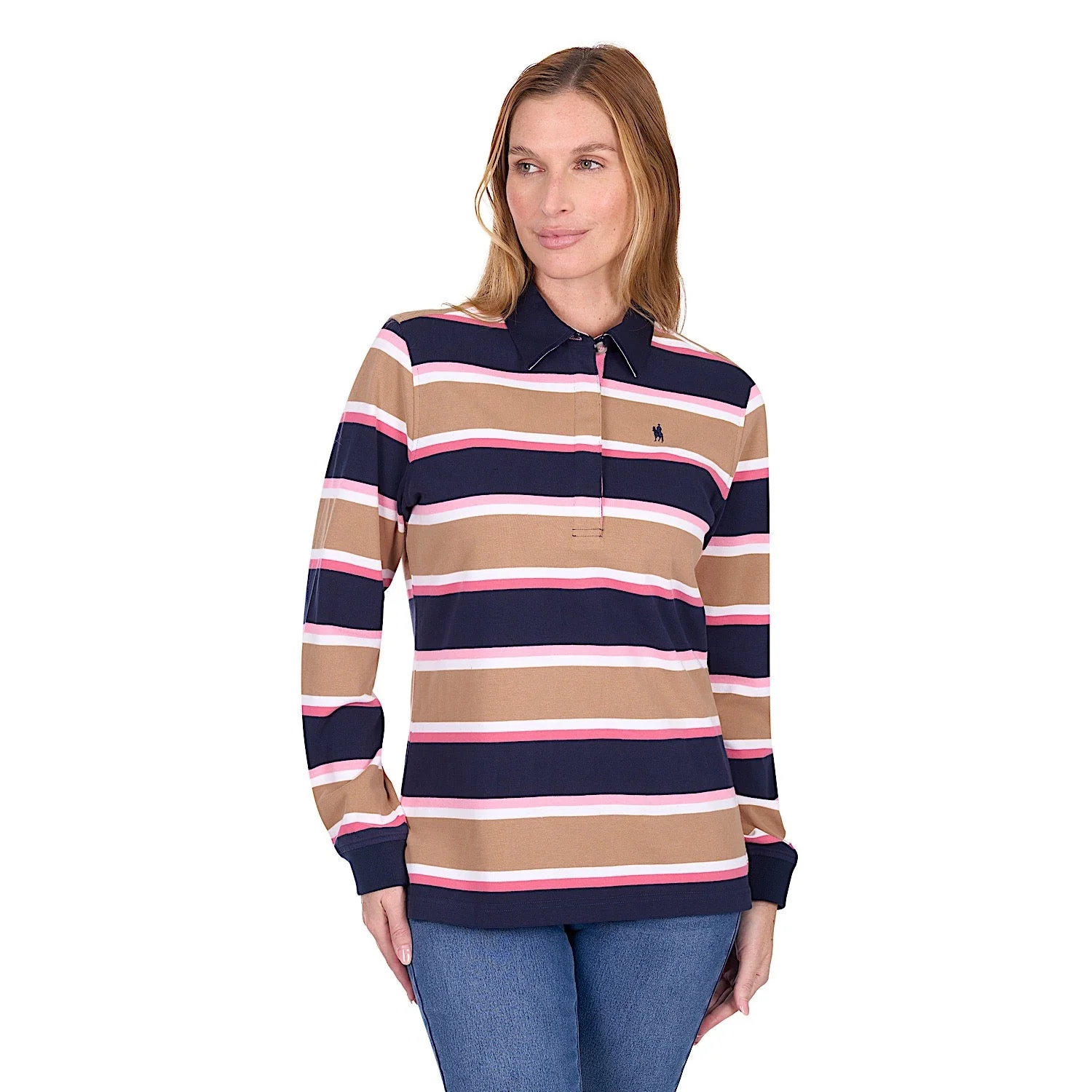 Thomas Cook Women's Ruth Rugby - Tan / Pink