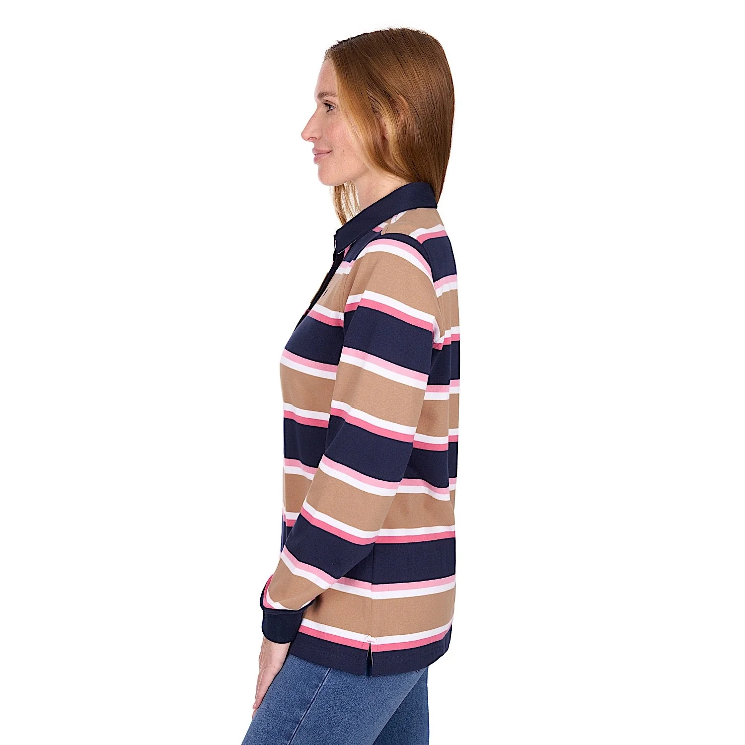 Thomas Cook Women's Ruth Rugby - Tan / Pink - Image 2