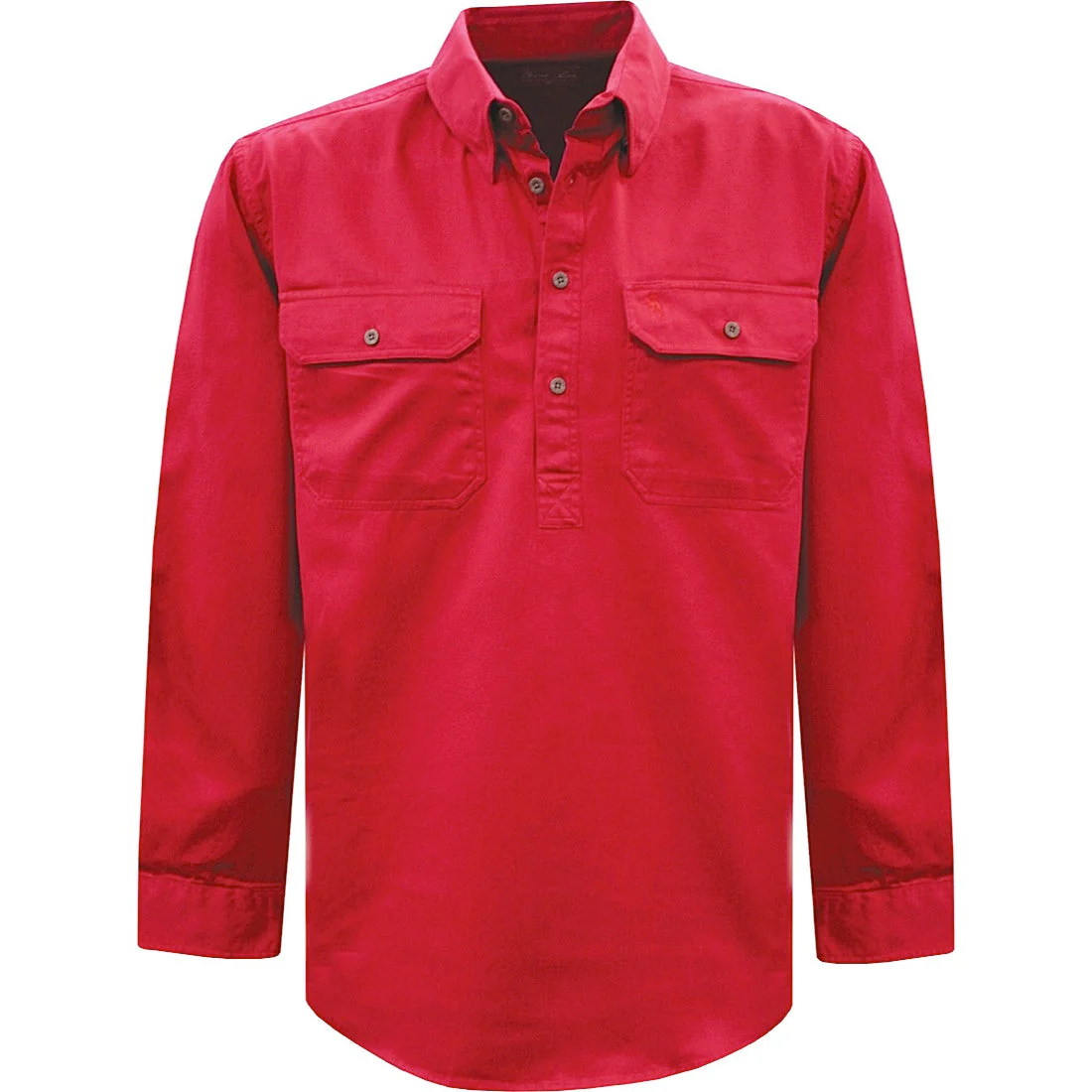 Thomas Cook Heavy Drill 1/2 Plkt L/S 2 Pocket Shirt Tomato