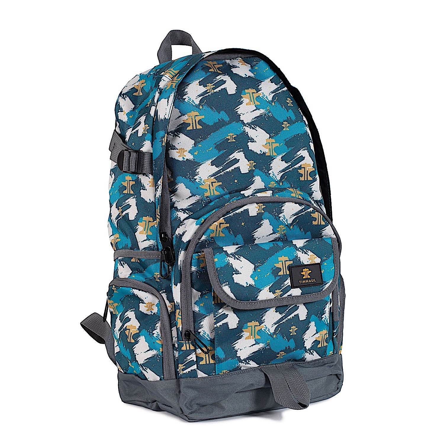 Tin Haul Brushstrokes Print Backpack - Turquoise Print