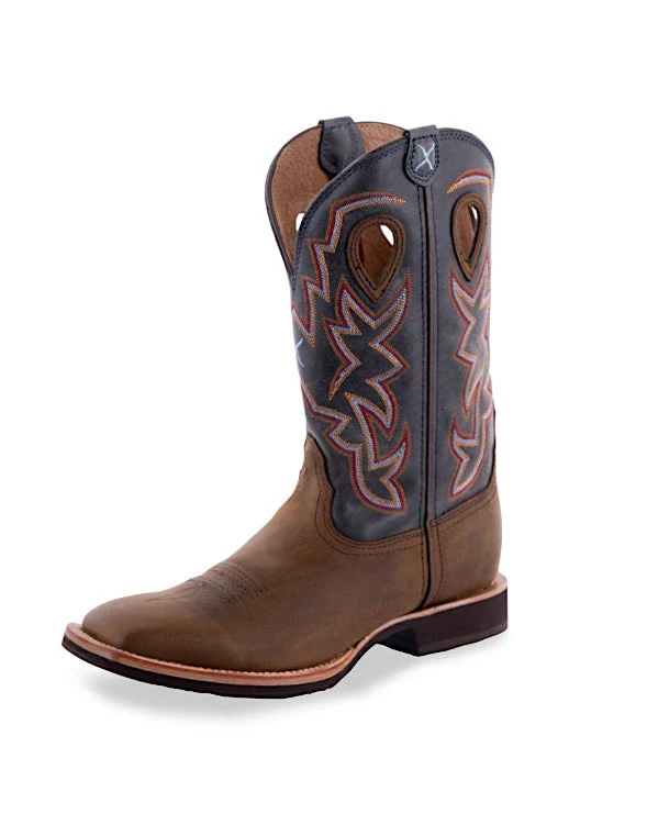 Twisted X Men's Horseman Boot Distressed Saddle/ Denim