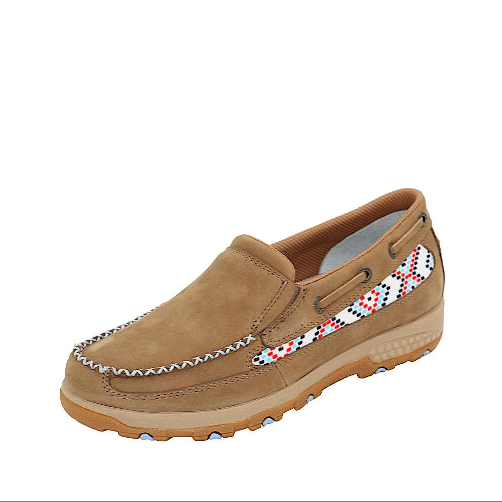 Twisted X Women's Aztec Cellstretch Slipon - Brown/Sky