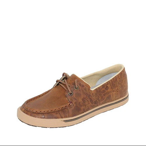 Twisted X Women's Leather Loper Lace Up Shoe - Brown