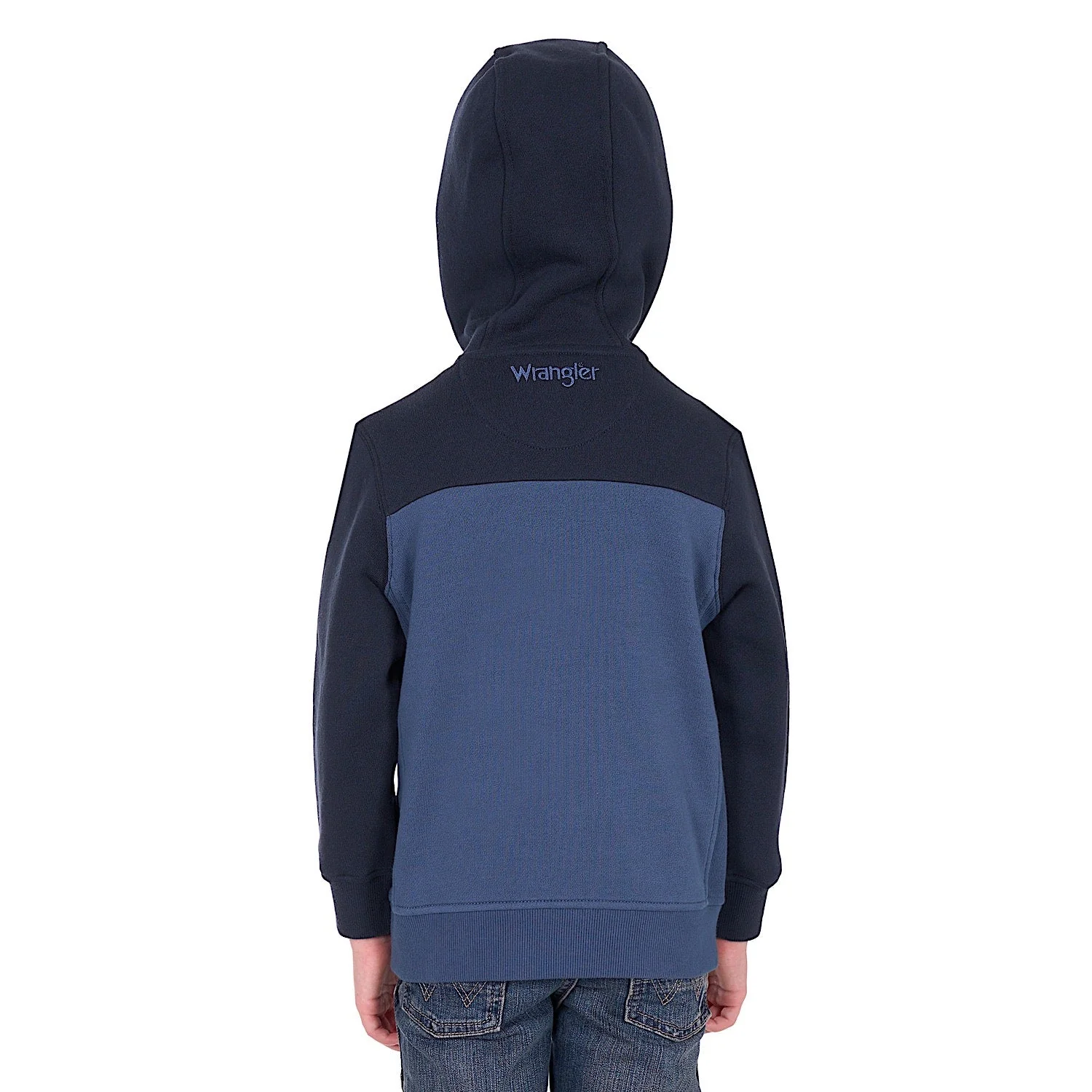 Wrangler Boys Clinton Hoodie - Navy/Denim - Image 5