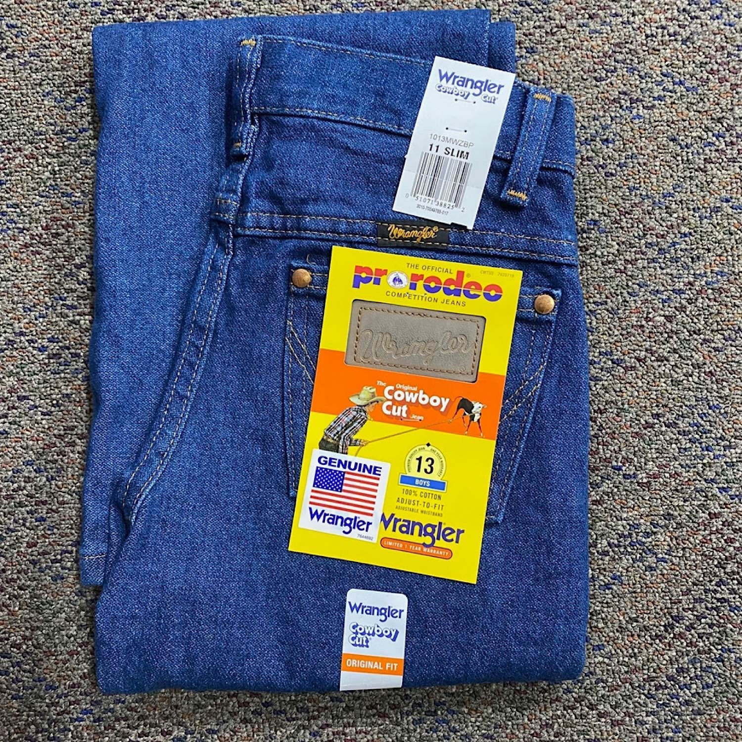 Wrangler Boy's Original ProRodeo Slim Fit Jean - Pre-washed Indigo - Image 4