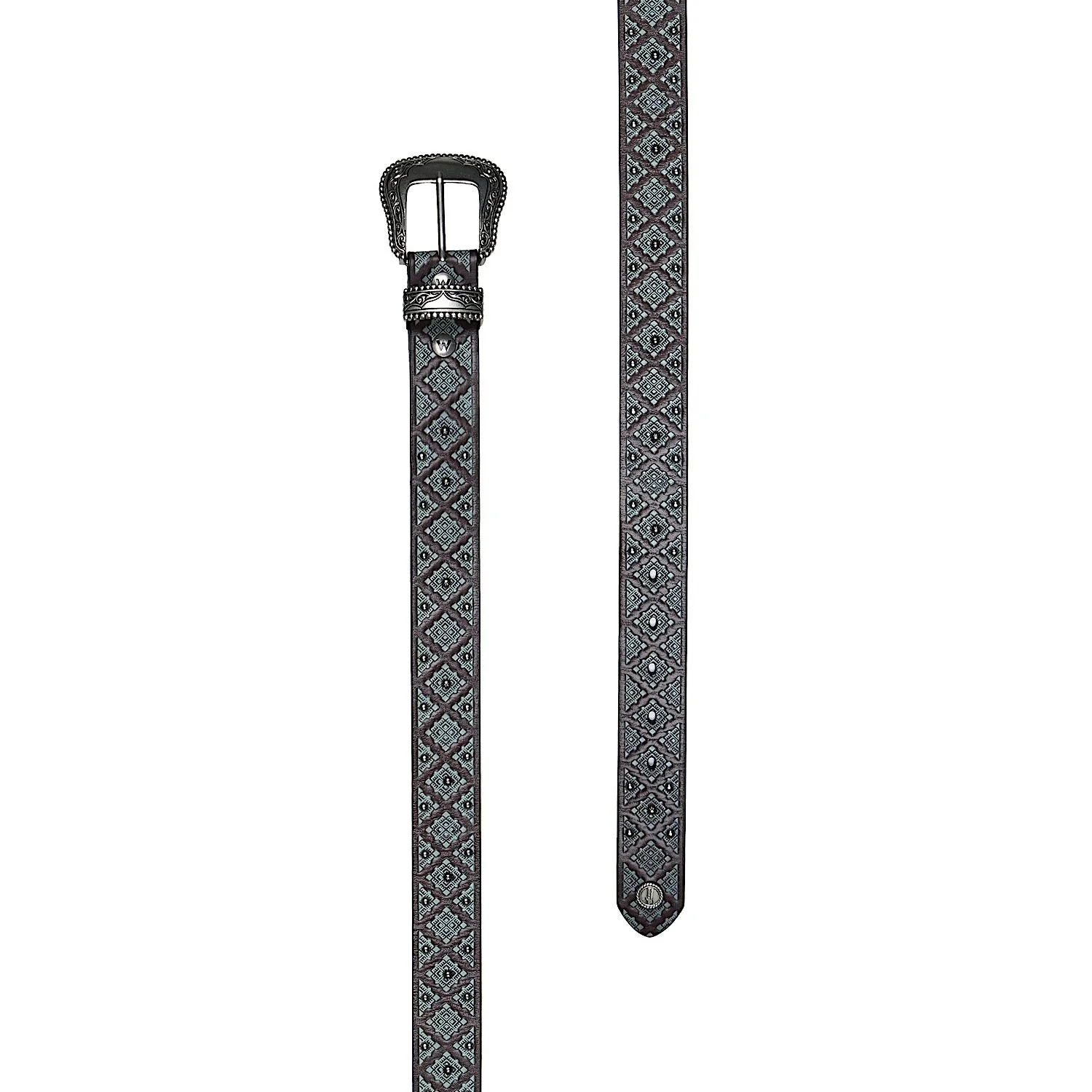 Wrangler Emmaline Belt - Chocolate/Turquoise - Image 2