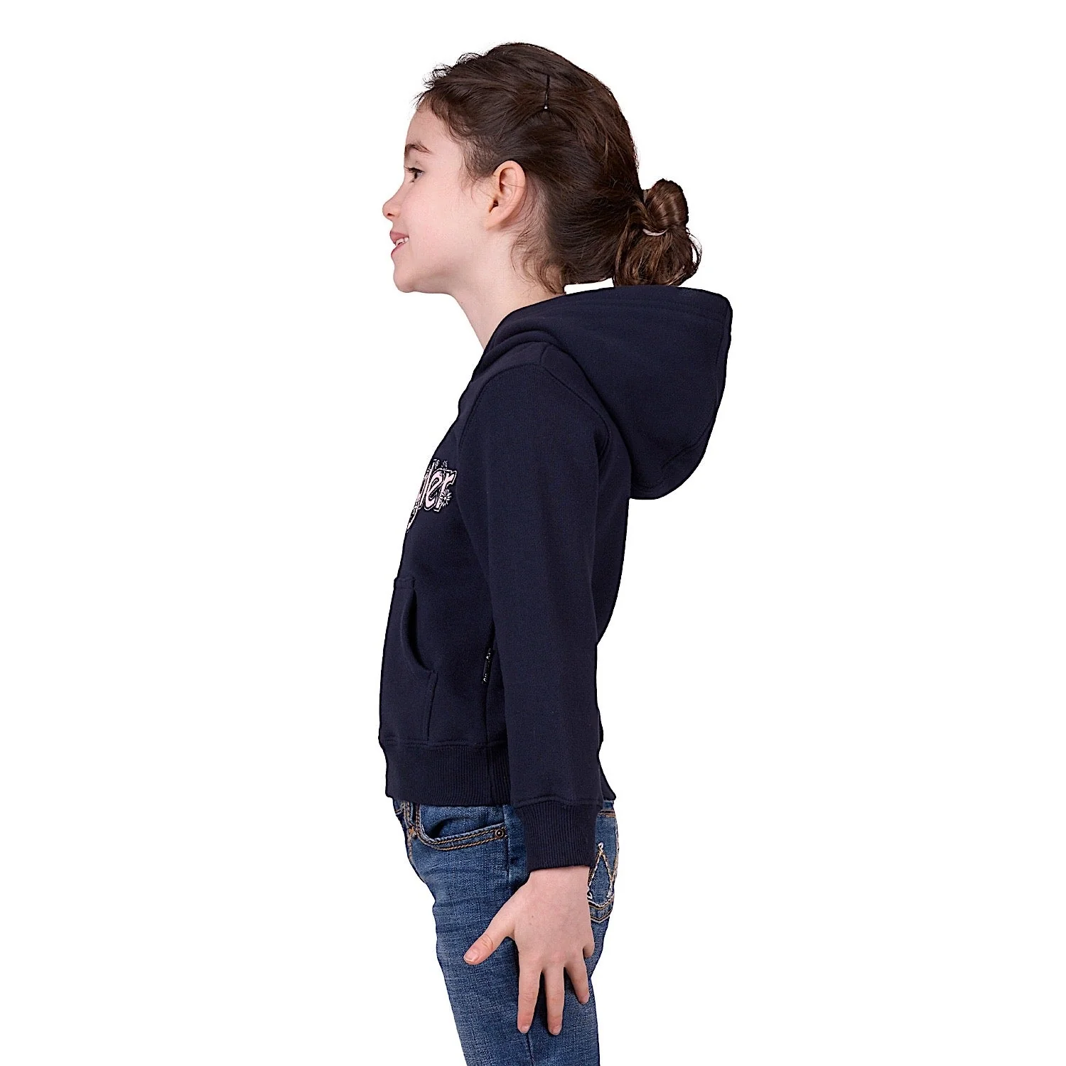 Wrangler Girl's Daisy Pullover Hoodie - Navy - Image 3