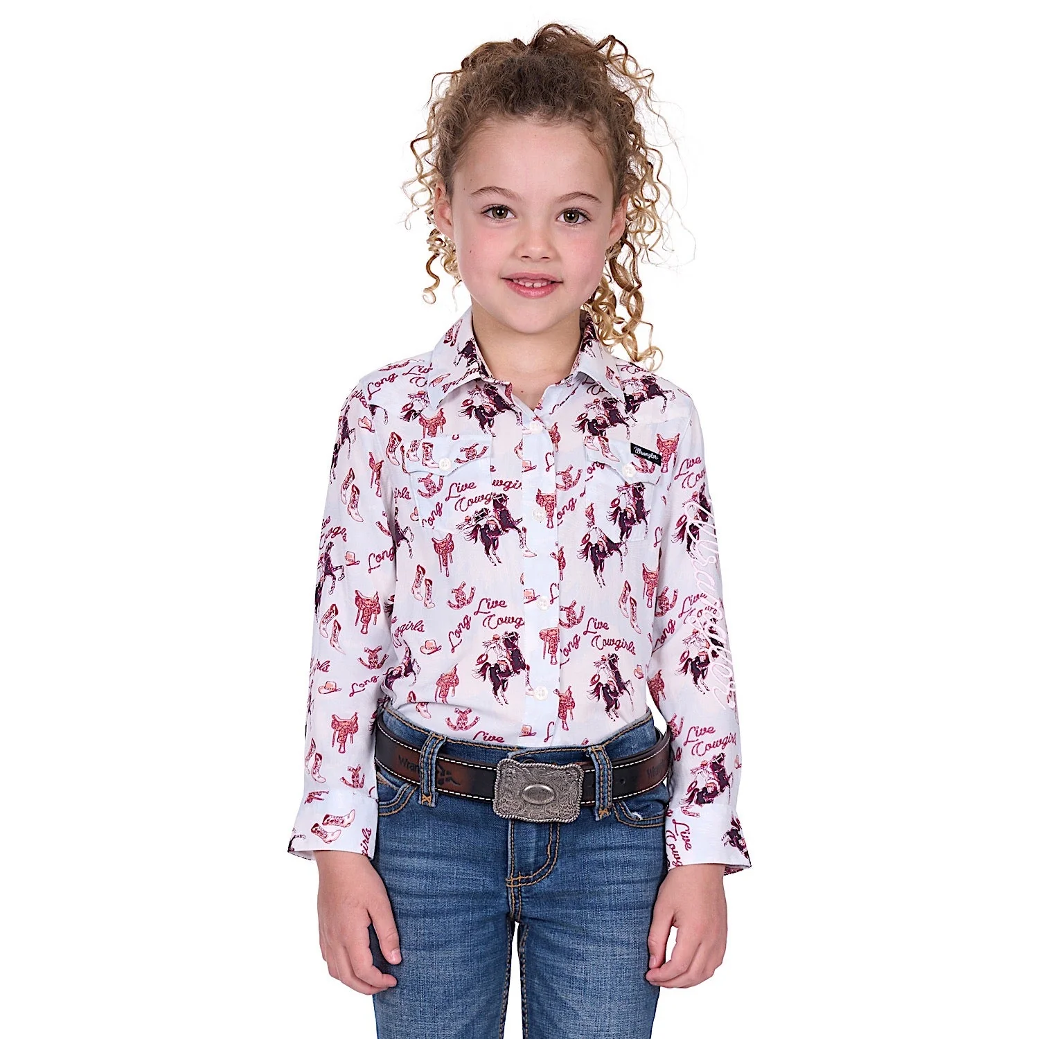 Wrangler Girl's Doreen Shirt - Light Blue