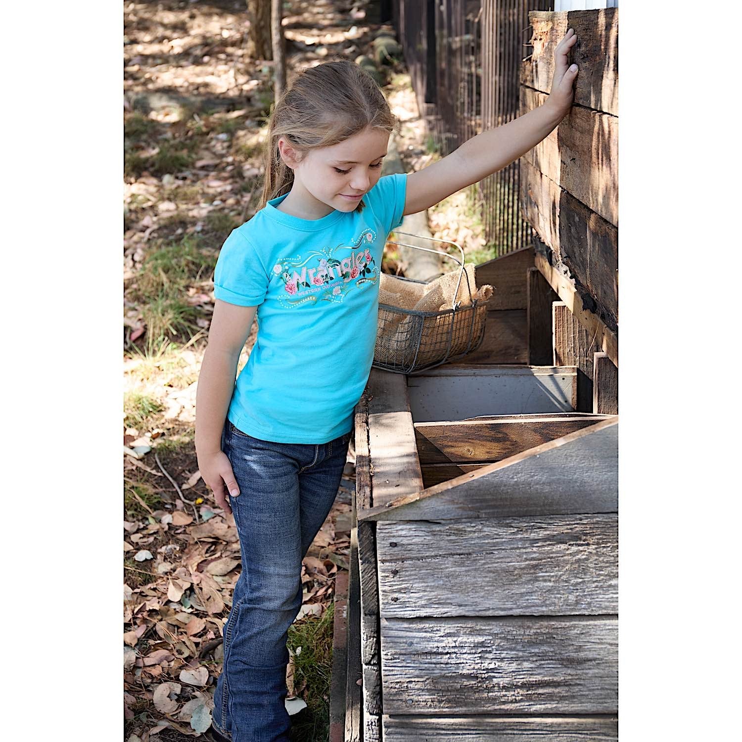 Wrangler Girl's Pippa Tee Aqua - Image 4