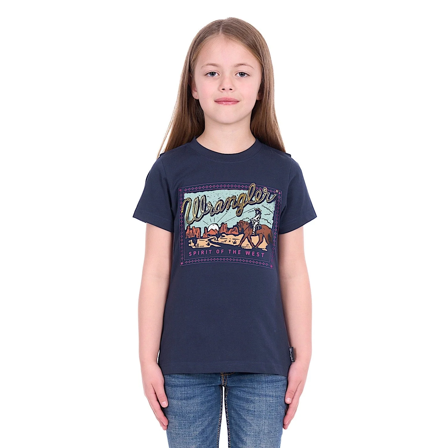 Wrangler Girl's Vanessa T-Shirt - Navy