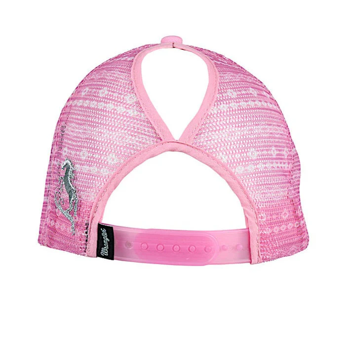 Wrangler Kid's Aria High Profile Ponytail Cap - Pink - Image 2