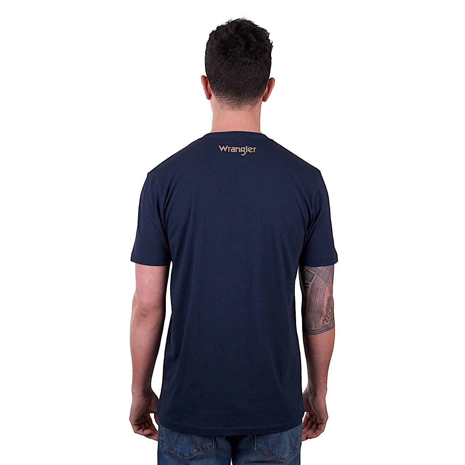 Wrangler Men's Adam Short Sleeve Tee - Navy - Image 3