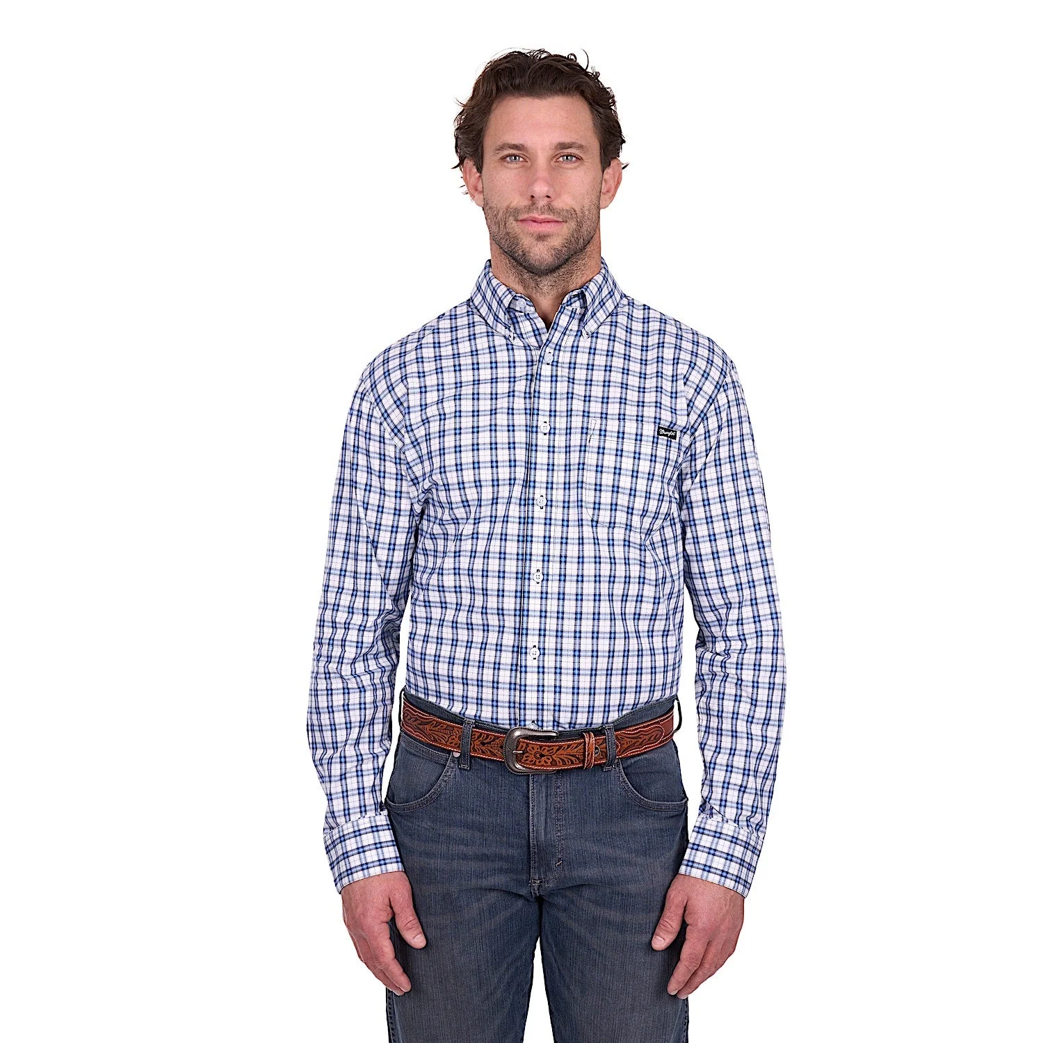 Wrangler Men's Bob Shirt - Navy/Blue