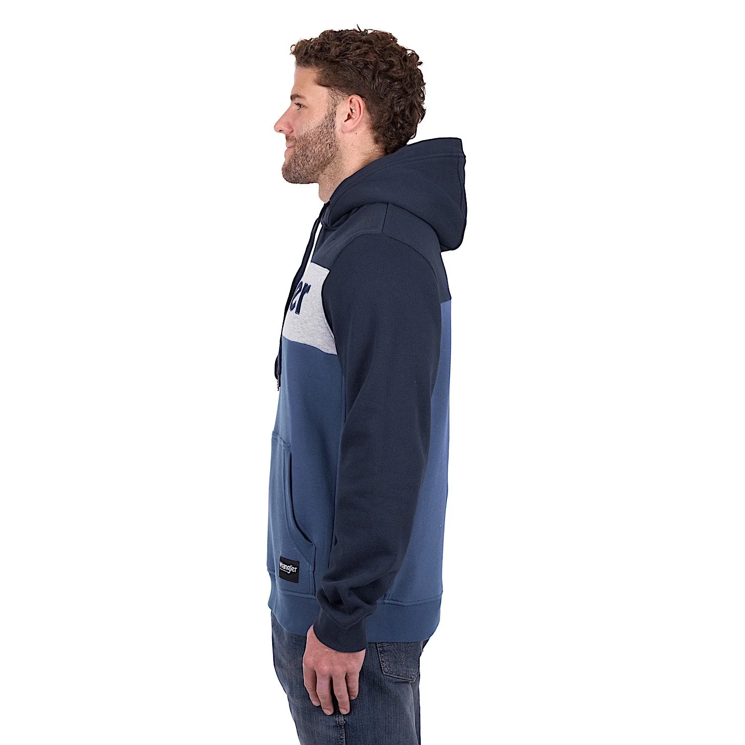 Wrangler Men's Clinton Hoodie - Navy/Denim - Image 3