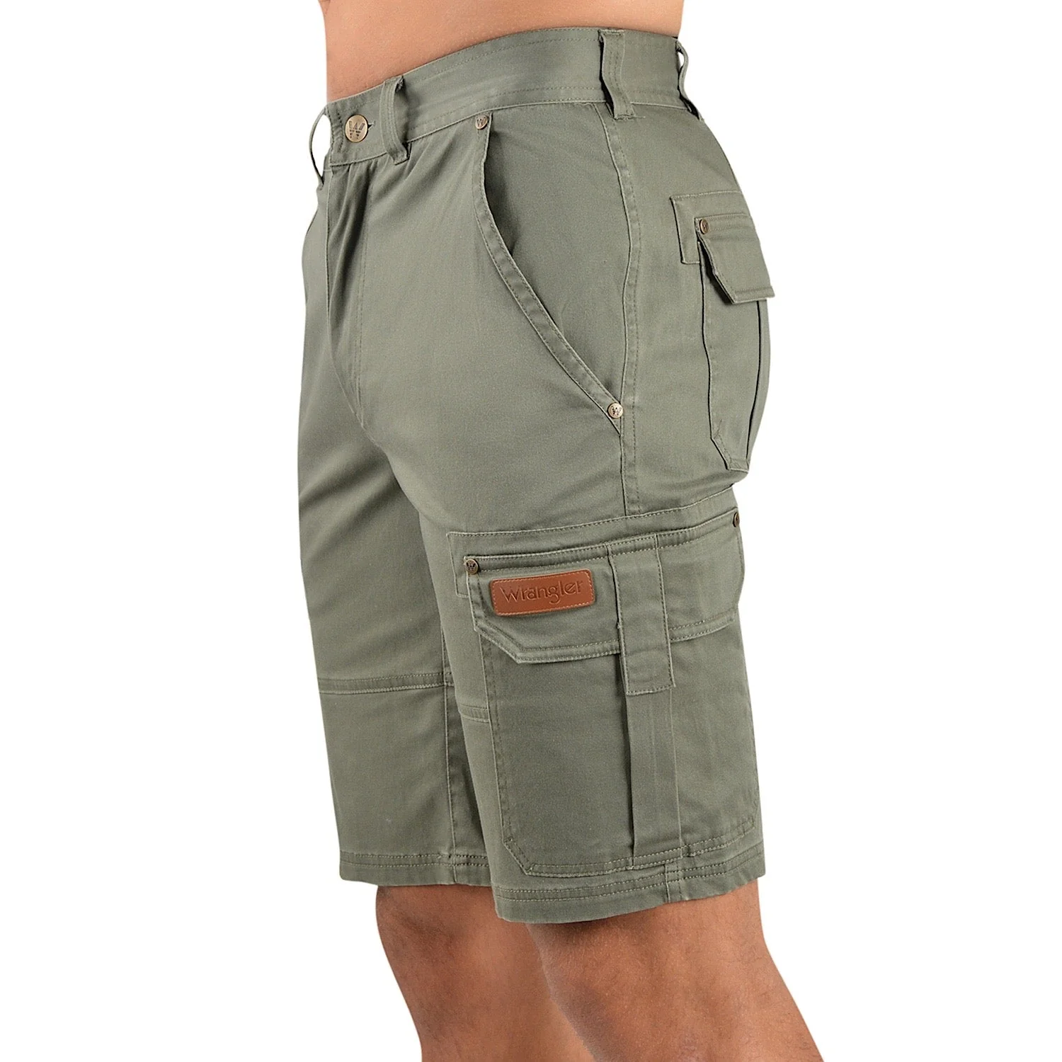 Wrangler Mens Cooper Cargo Short Olive - Image 2