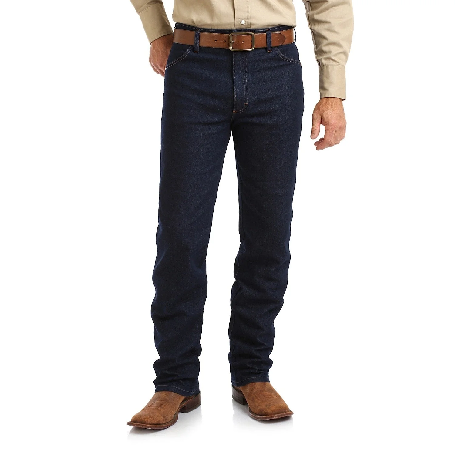 Wrangler Men's Cowboy Cut Original Fit Active Flex Jean Prewashed Indigo - Image 2
