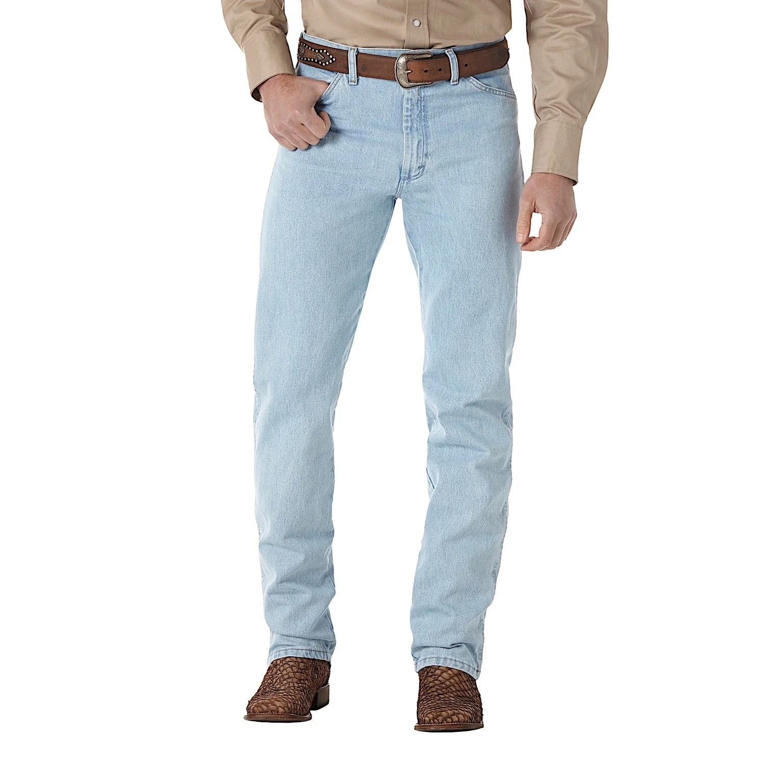 Wrangler Men's Cowboy Cut Original Fit Jean - Bleach - Image 2