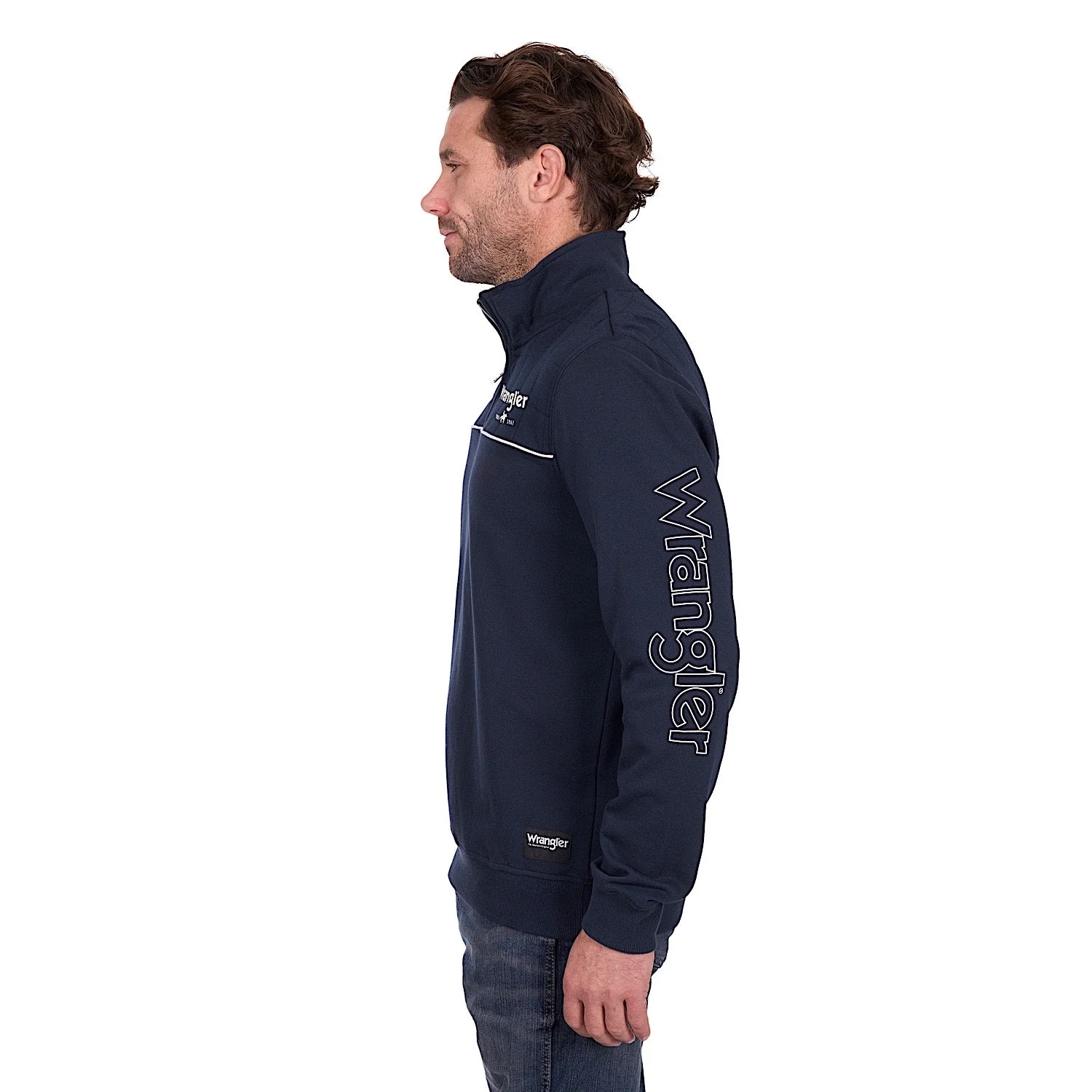 Wrangler Men's Dale 1/4 Zip Pullover - Navy - Image 3