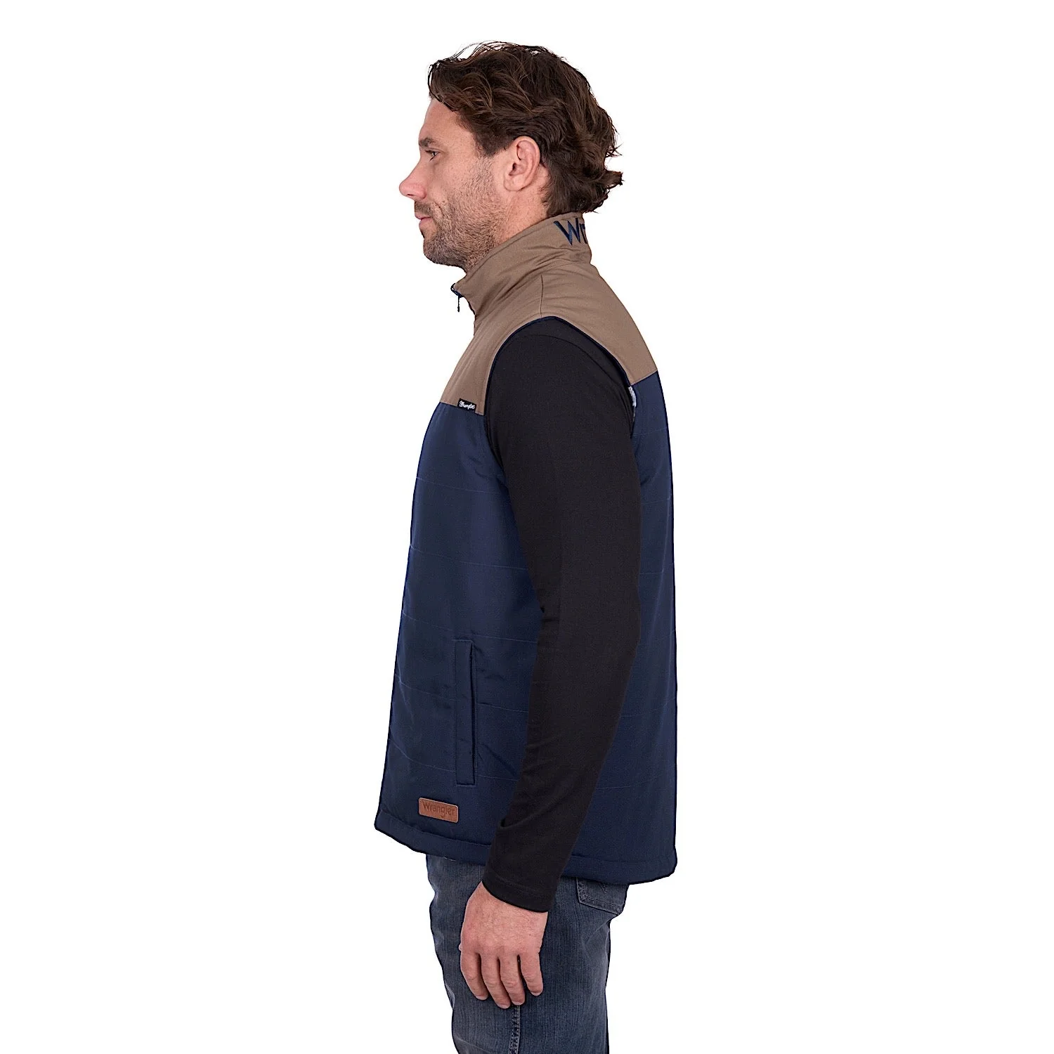 Wrangler Men's Dean Reversible Vest - Navy/Tan - Image 2