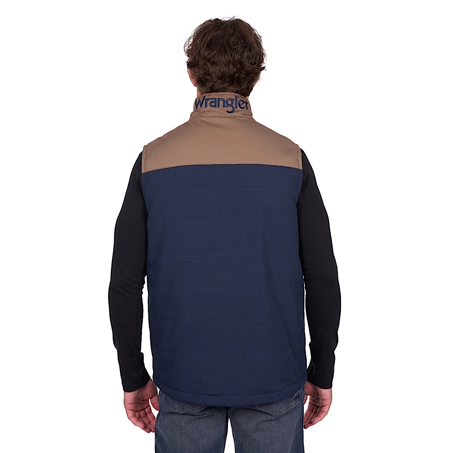 Wrangler Men's Dean Reversible Vest - Navy/Tan - Image 3