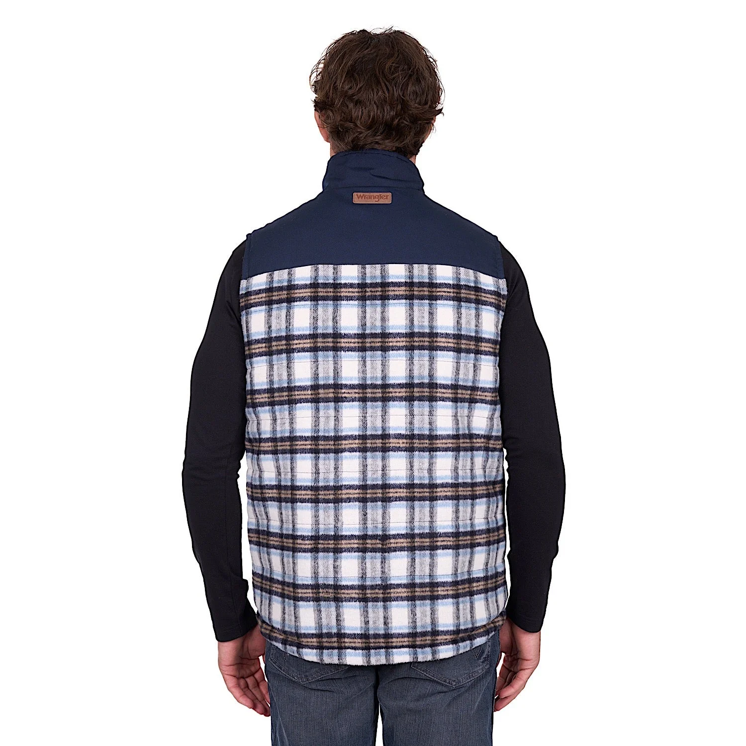 Wrangler Men's Dean Reversible Vest - Navy/Tan - Image 6