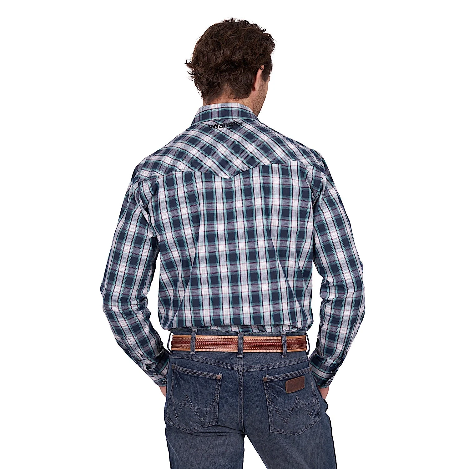 Wrangler Men's Dustin Logo Shirt - Black/Green - Image 4