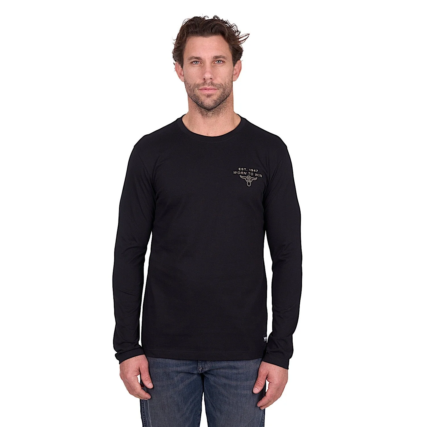 Wrangler Men's Evan Long Sleeve T-Shirt - Black