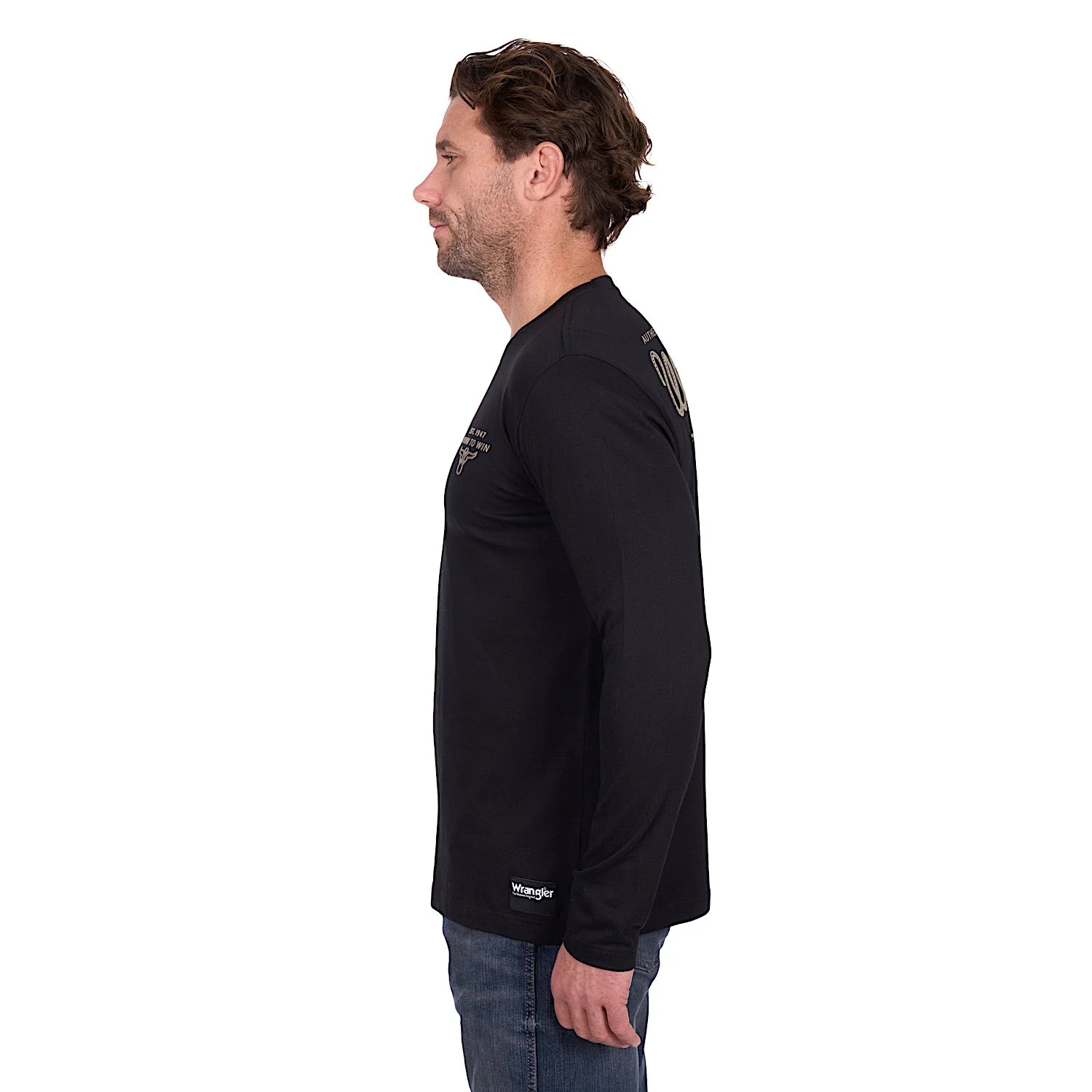 Wrangler Men's Evan Long Sleeve T-Shirt - Black - Image 3