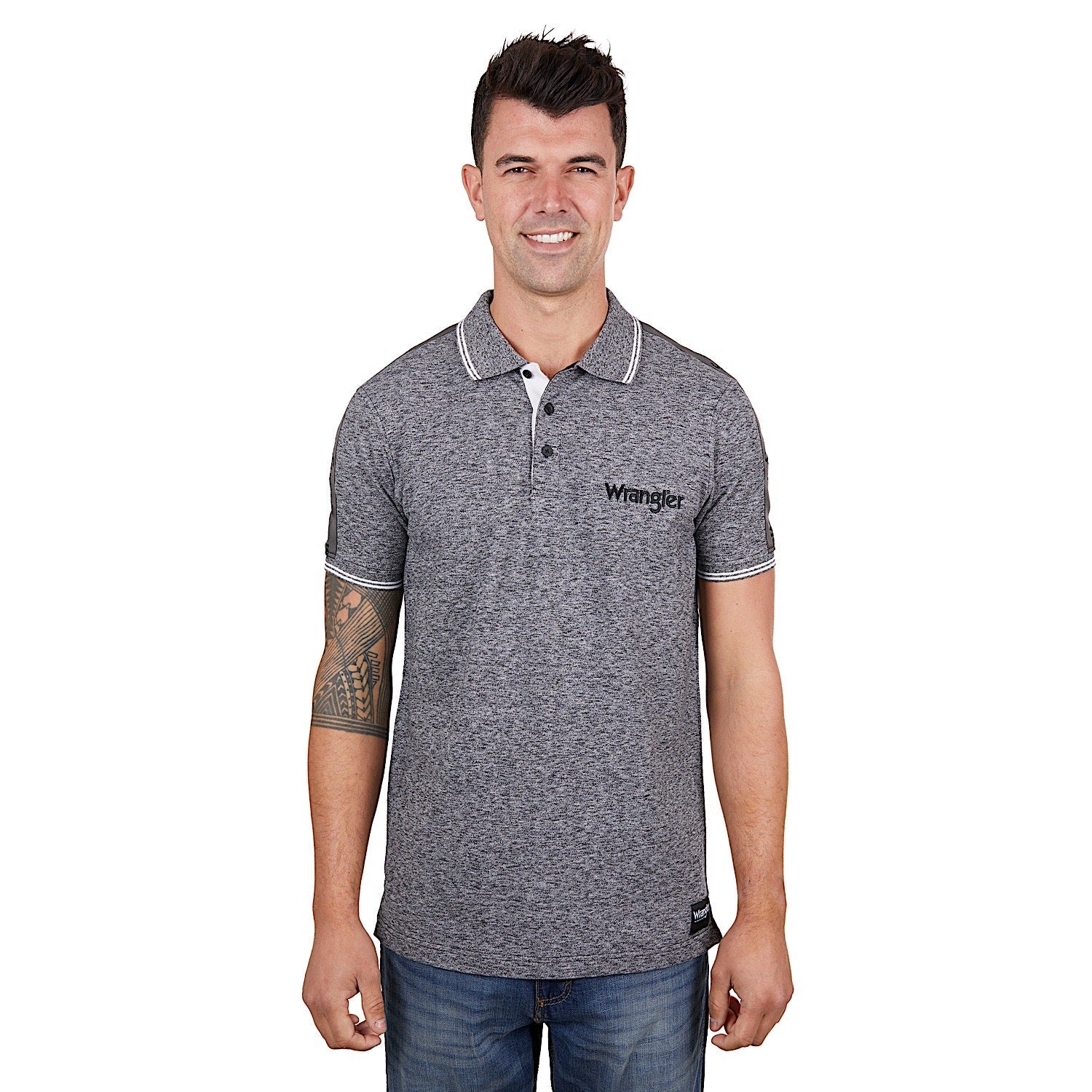 Wrangler Men's Jackson Polo Charcoal Marle - Image 2