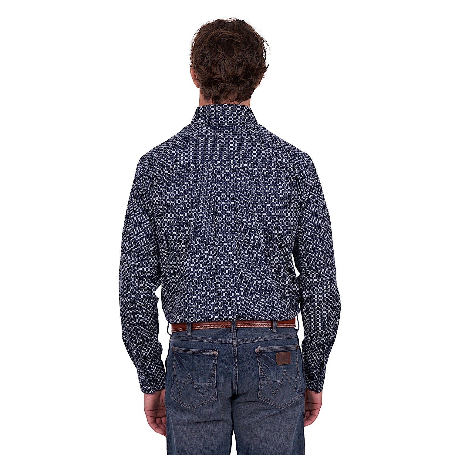 Wrangler Men's Jacob Shirt - Navy/Tan - Image 4