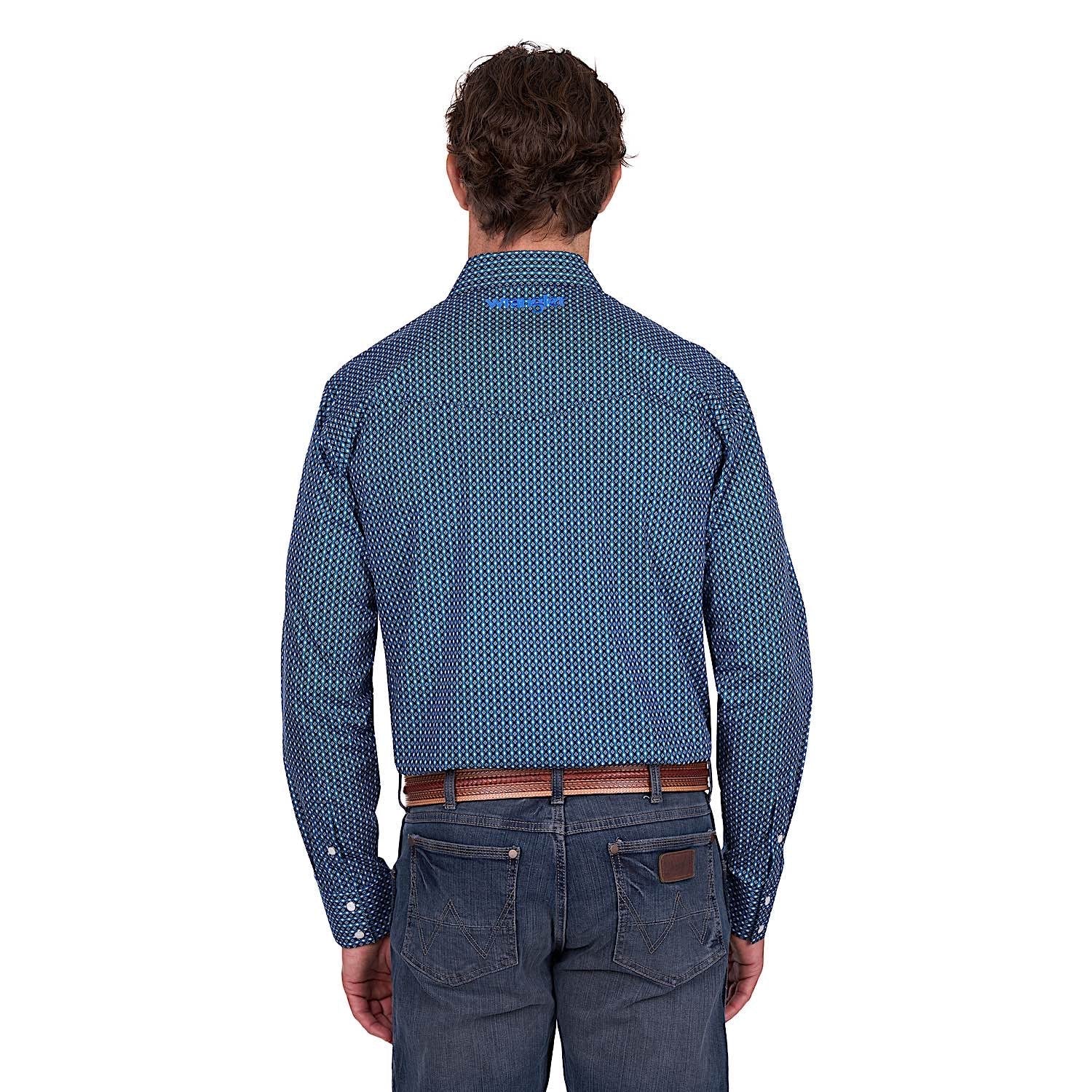 Wrangler Men's Kylie Logo Shirt - Navy/Blue - Image 4