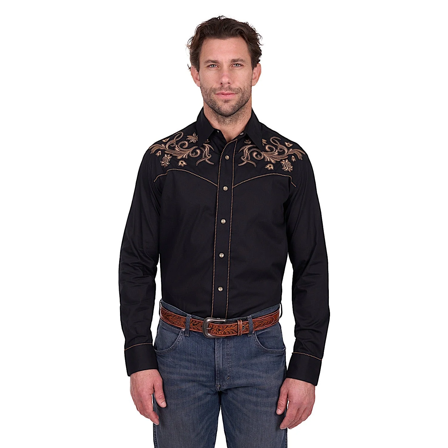 Wrangler Men's Luke Embroidered Shirt - Black