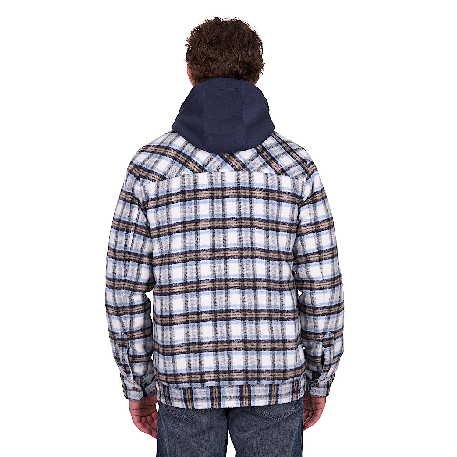 Wrangler Men's Mitchell Logo Shirt Jacket - Blue/White - Image 4