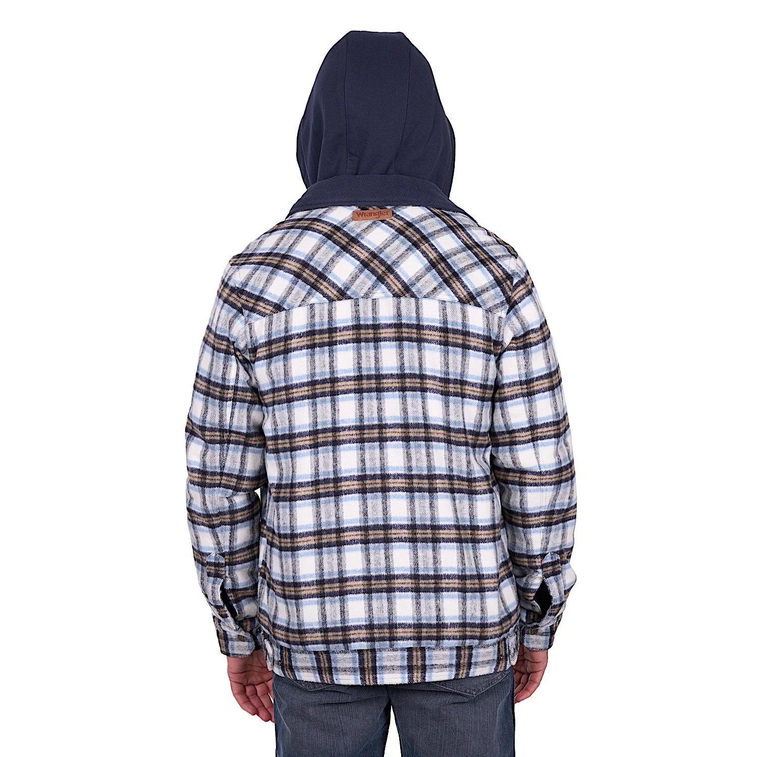 Wrangler Men's Mitchell Logo Shirt Jacket - Blue/White - Image 5