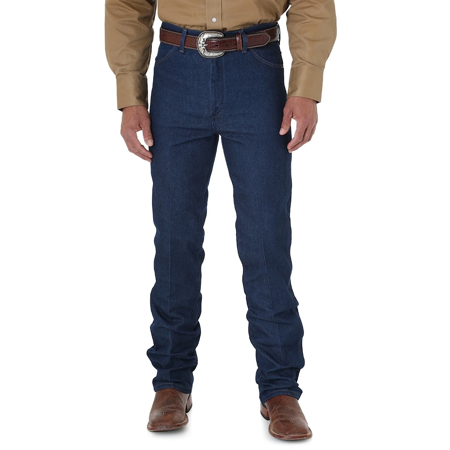 Wrangler Men's Premium Cowboy Cut Regular Stretch Slim Fit Jean - 34" Leg Indigo - Image 3