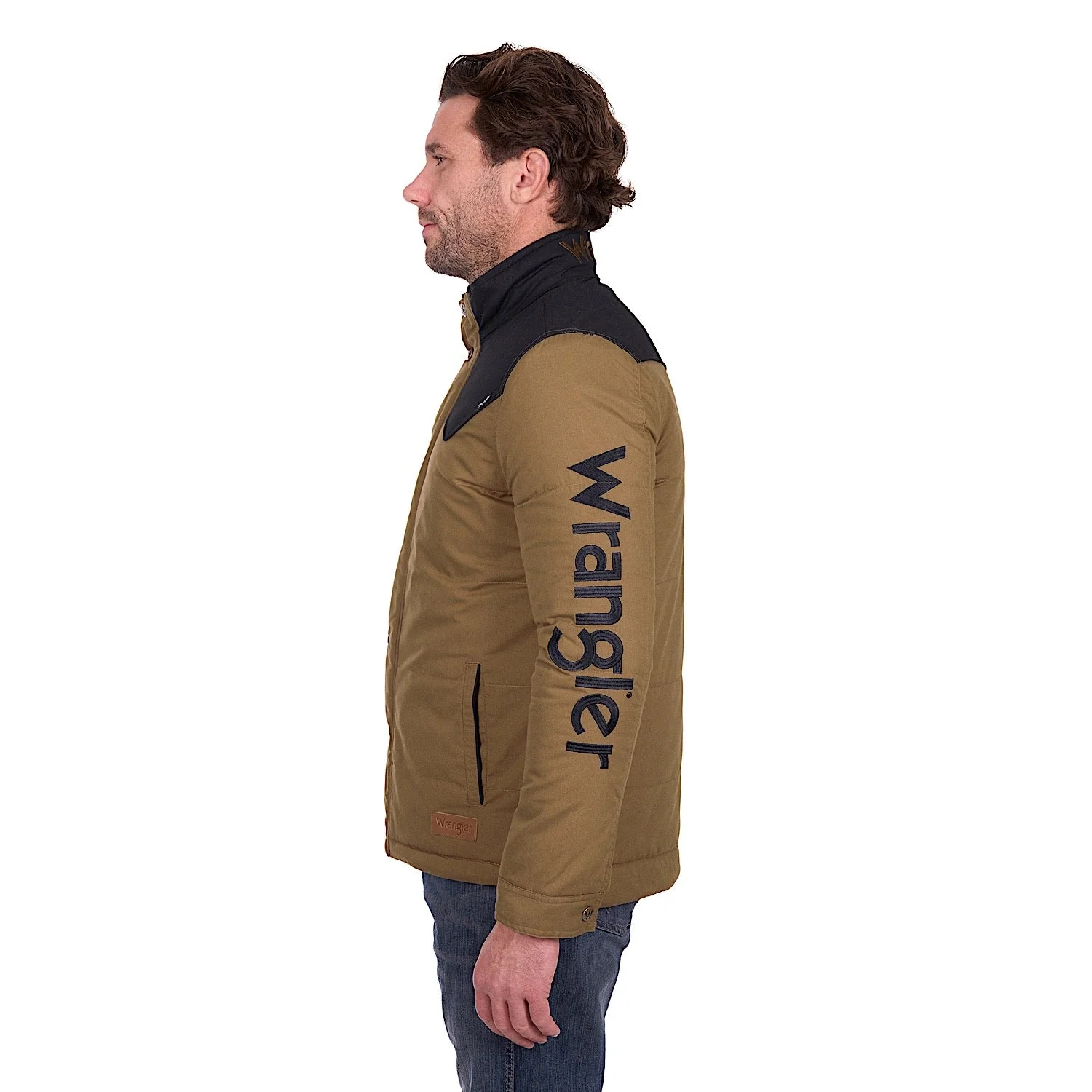 Wrangler Men's Ruben Jacket - Dark Tan/Black - Image 3
