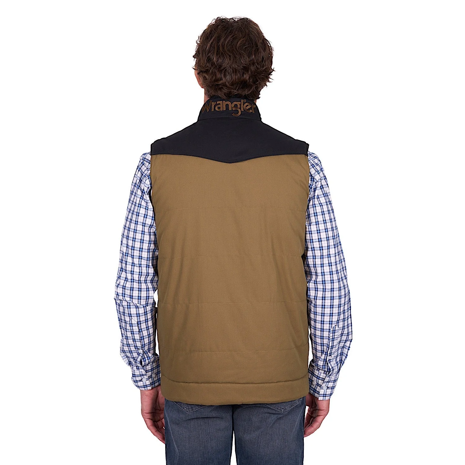 Wrangler Men's Ruben Vest - Dark Tan/Black - Image 4