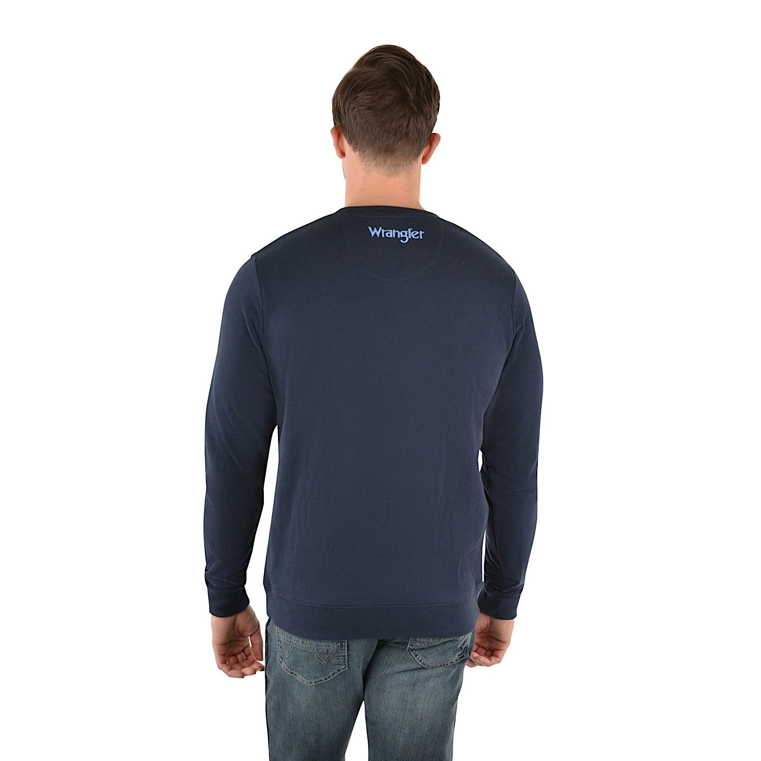 Wrangler Mens Rushton Crew Navy - Image 3