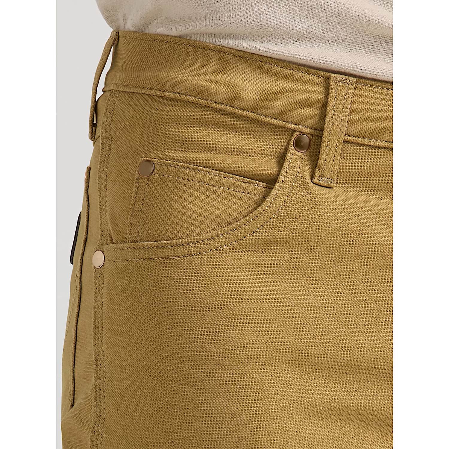 Wrangler Men's Tough Comfort 47 Canvas Jean - Kelp - Image 6