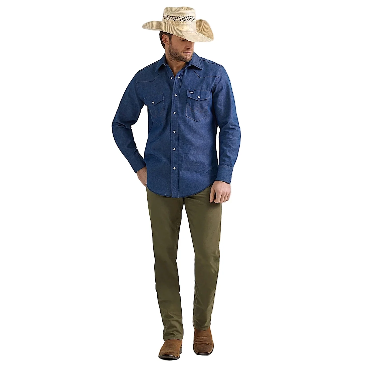 Wrangler Men's Tough Comfort 47 Canvas Jean - Sea Turtle