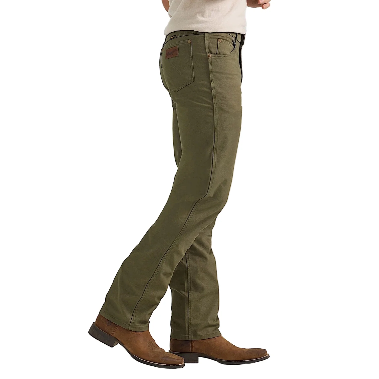 Wrangler Men's Tough Comfort 47 Canvas Jean - Sea Turtle - Image 4