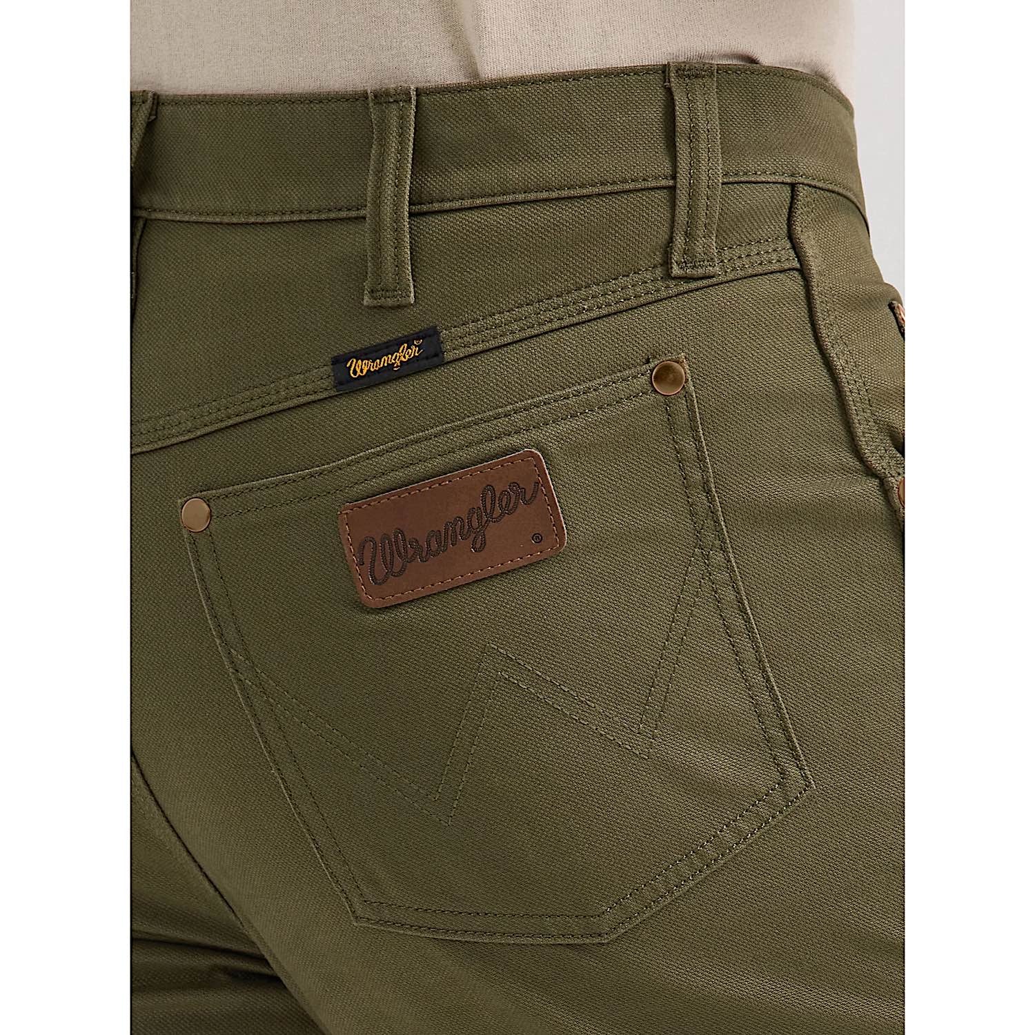 Wrangler Men's Tough Comfort 47 Canvas Jean - Sea Turtle - Image 5